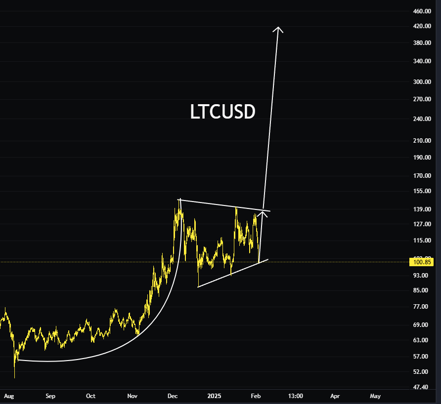 MASTERBTCLTC's tweet photo. last dip for litecoin, now heading to new ATHs in two weeks $LTC https://t.co/7Sfe8WfAlw