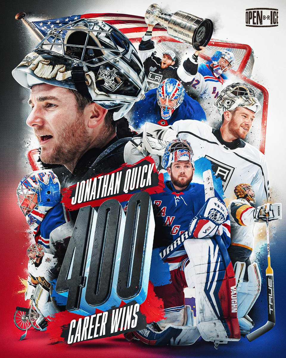 JONATHAN QUICK IS THE FIRST US-BORN GOALIE TO WIN 400 GAMES 🇺🇸