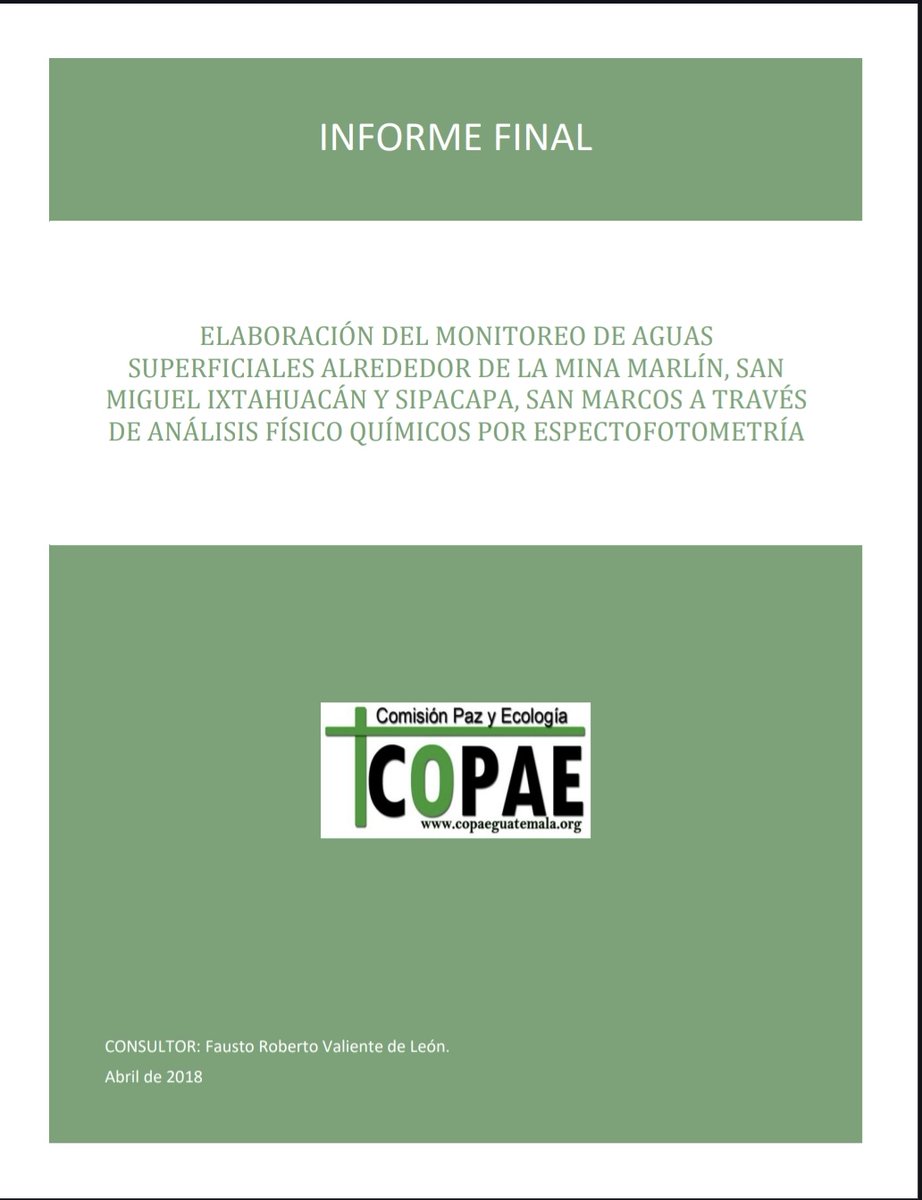 La mina Marlin, en Guatemala, se presentaba como la más moderna de Centroamérica.

Su actividad minera secó 18 nacimientos de agua y ha dejado ríos no aptos para consumo humano, animal, ni riego.

¿Eso quieren para El Salvador?

#NoALaMineriaSiAlaVida