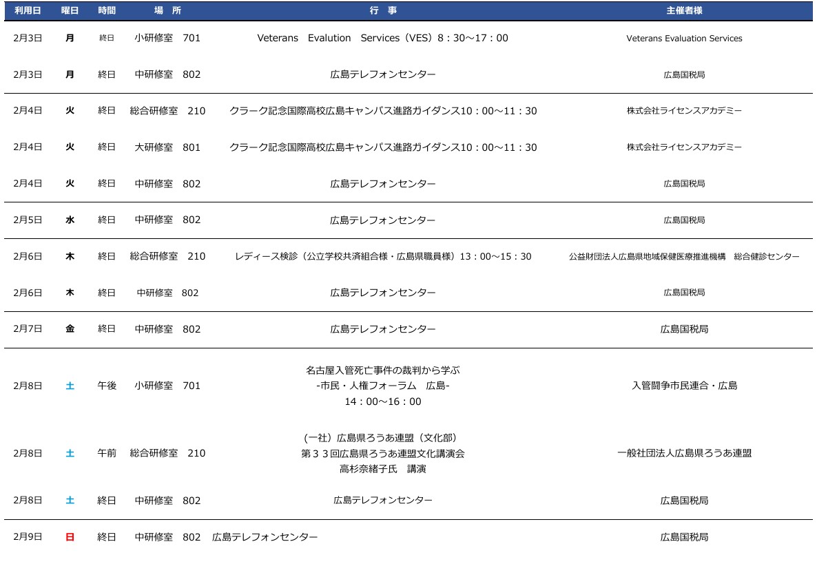 hiroshimahm's tweet photo. 今週のご利用予定です🗓️
現在空調設備工事のため、2階　総合研修室以外の部屋の暖房はご利用いただけません😟
今週は、寒くなる予報です☃️
十分に暖かくしてご来館願います🙂

＃広島県健康福祉センター
＃貸会
＃空調工事中 https://t.co/AjaxpDhRHV