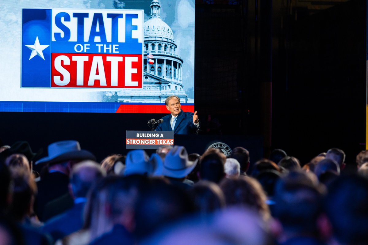 Tonight, I delivered my 2025 State of the State Address.

It's clear that God has blessed Texas, and that the state of our state has never been better.

This session, we'll ensure our state remains a guardian of freedom as we continue to build a stronger Texas.