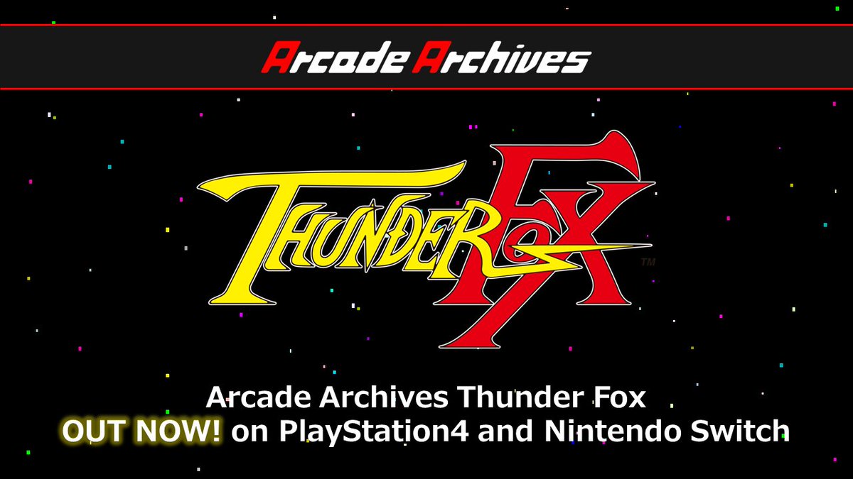 TaitoCorp's tweet photo. It's 199x and the world is lost in a vortex of terror!
Grab our latest title, available on Hamster's #ArcadeArchives and fight against this reign of violence!
🟦https://t.co/y1O9vL4YQY
🟥https://t.co/B0MjdmlCVN
#ArcadeArchives #ThunderFox https://t.co/M7igV1Suk3