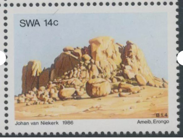 Geology x Stamps 😍
South West Africa Rock Formations, released in 1986.