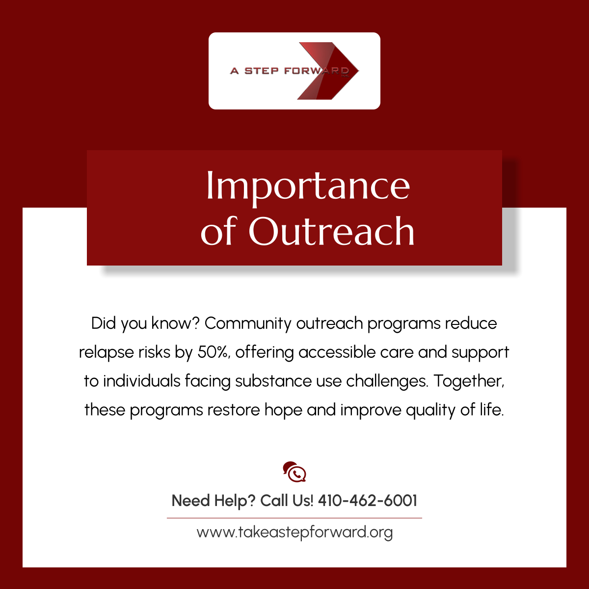 astepforwardi's tweet image. Community outreach saves lives! Accessible programs reduce relapses and offer individuals a second chance to thrive. Let’s continue making a positive impact together.

#BaltimoreMD #NonProfitOrganization #OutreachPrograms