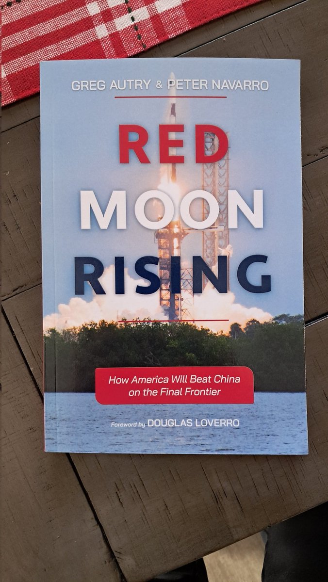 Took the recommendation of <a href="/SteveWolfe119/">Steve Wolfe</a> to read Red Moon Rising by <a href="/GregWAutry/">Greg Autry🚀</a> during the great panel by <a href="/BEbeyond20/">Beyond Earth Institute</a> at the <a href="/SpaceComExpo/">SpaceCom</a> in Orlando this week. Looking forward to learning insights on China - US space race to the #Moon #SpaceNation <a href="/spacenation/">Space Nation</a>