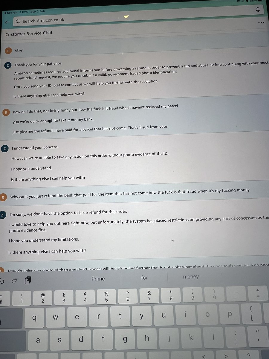 Ninjaey's tweet photo. Can take the money out my bank but can’t put it back in when you’ve failed to deliver something. @AmazonUK your customer service is appallingly the only ones doing fraud is you. https://t.co/Ho3LMxCyWZ