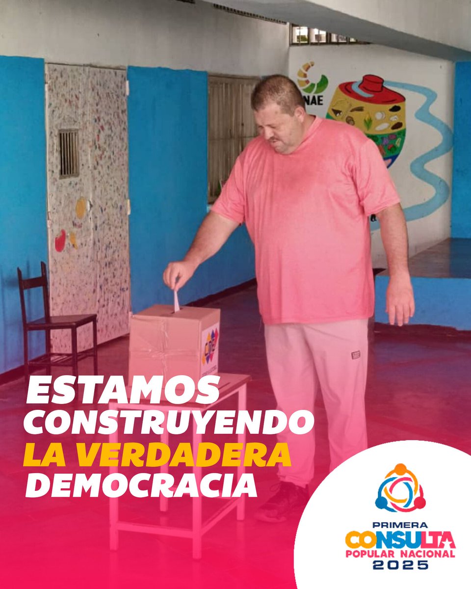 En el Municipio Antolín del Campo, estado Nueva Esparta, el pueblo soberano sigue en los centros de votación participando en la Primera Consulta Popular Nacional 2025 🫡✊🏻

Seguiremos siendo libres y democráticos ✊🏻🇻🇪

#ChavismoUnidadPerfecta