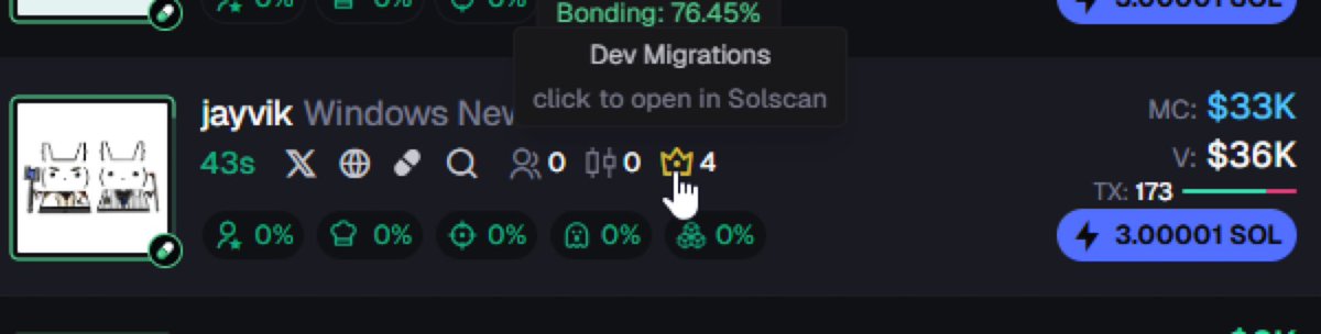 ecca's tweet image. decided to move from bullx to axiom 

- Dev past migrations 
- X old usernames check
- X live tracker
- Sniper
- Wallet tracking
- Cheapest fees + fastest fills
- Earn back SOL you ape

will do a 1 to 100 sol challenge only for those who use my ref: axiom.trade/@eccax