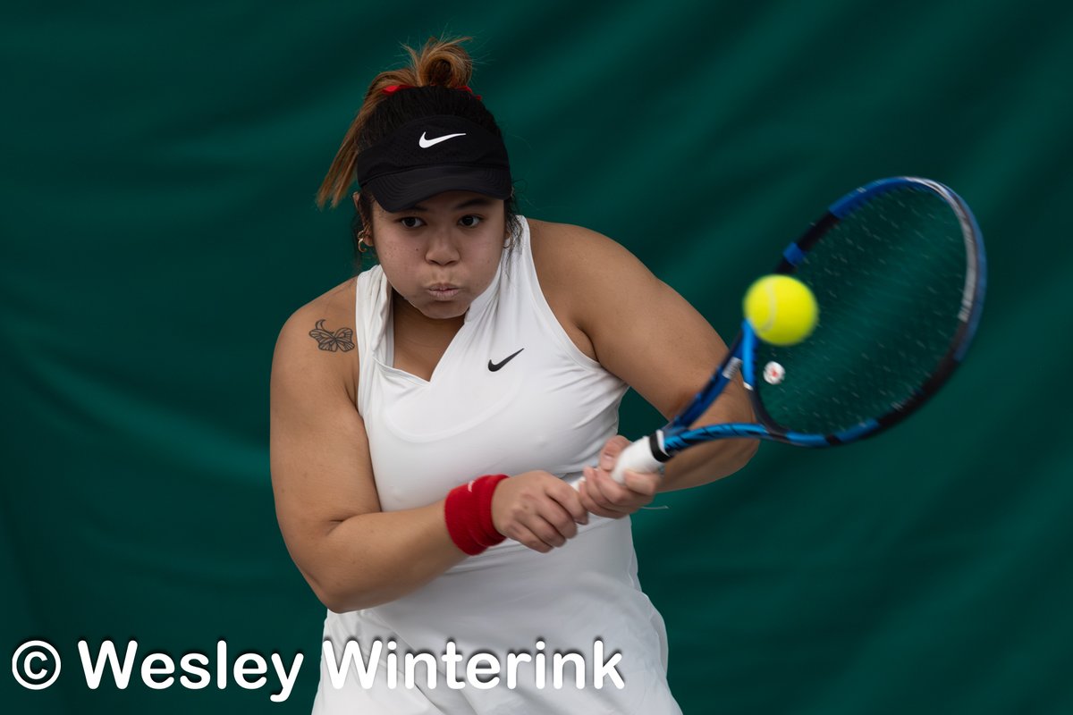 Action from Minnesota - Iowa State tennis match on 2/2/2025 in Ames, Iowa. Minnesota won 4-3.