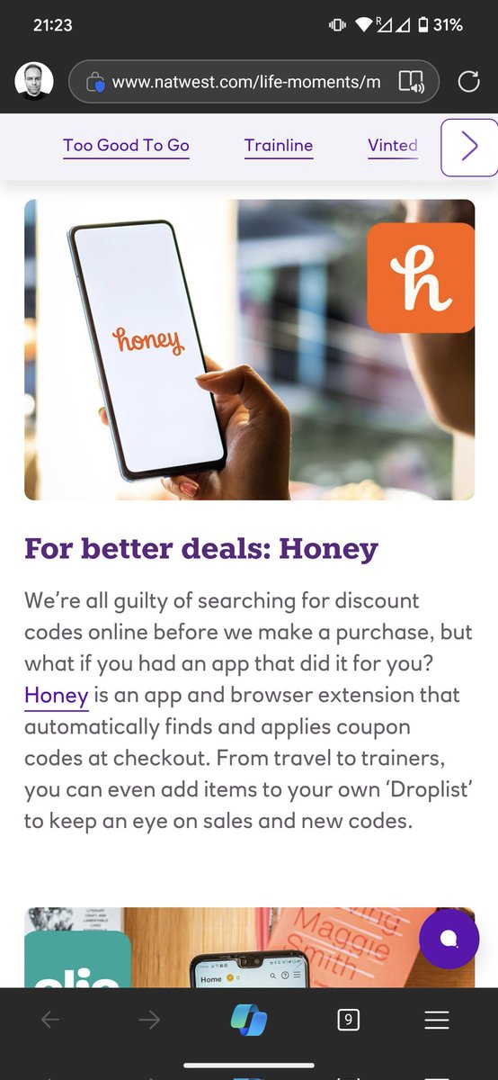 pedrolamas's tweet photo. Hey @NatWest_Help, are you aware that Honey is a complete scam? Why are you promoting this? https://t.co/gj1Rw4NkLx https://t.co/mGBO6f85hn