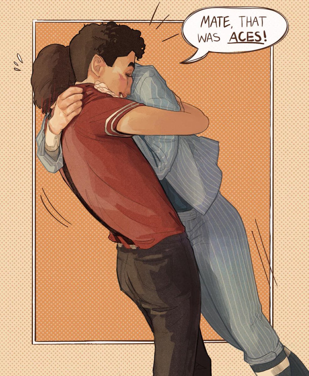 For an anonymous donor to "the good we do" fundraiser. They requested a payneland hug. I had a lot of fun with this prompt.
#SaveDeadBoyDetectives 
#BestShowIKnow