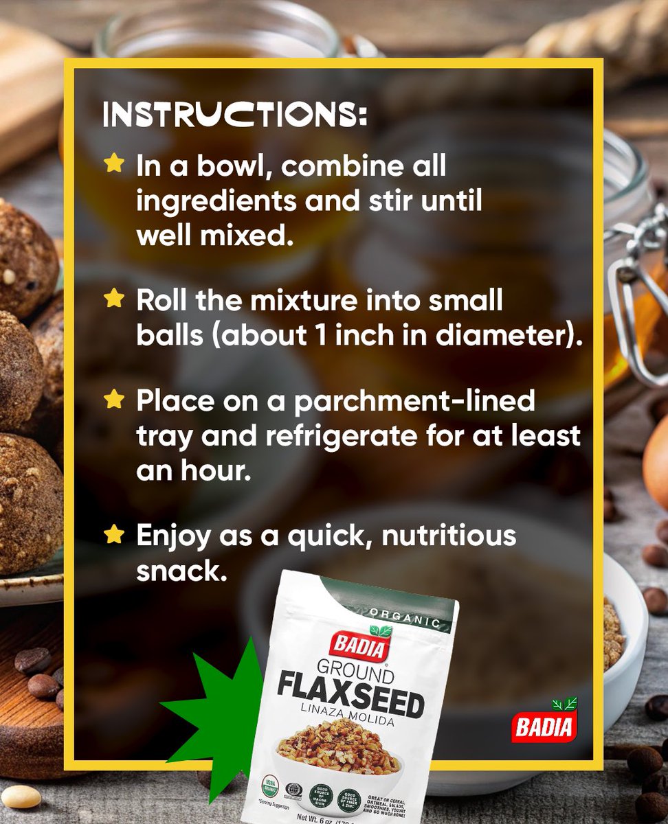 Say hello to your new favorite guilt-free treat: Hemp Seed Energy Balls made with the power-packed goodness of Badia Hulled #HempSeeds and Ground #Flaxseed!

🛒 Shop Badia products from this recipe: bodega.badiaspices.com/shop

#BadiaSpices #SazonandoConBadia #HempSeeds #HempProducts