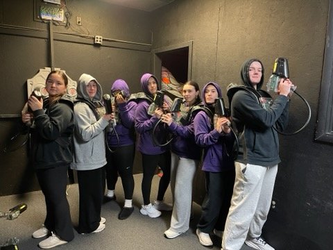 WestChesterSB's tweet photo. We played laser tag for Friday Fun! Here are some of our favorite snapshots.🔫 😆💜💛 #gorams #fightforthatfeeling #ramsup #teambonding https://t.co/GdVicr84ao