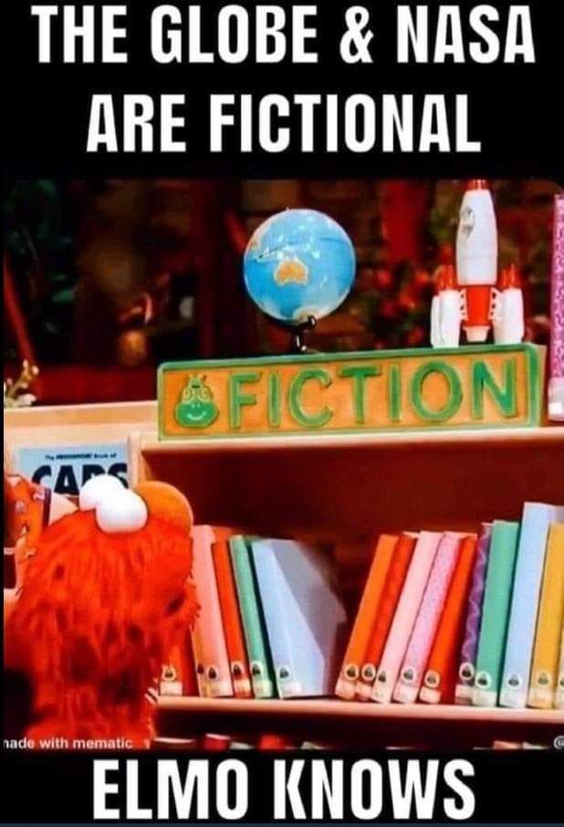 QSH0T1st's tweet photo. @elmo Are you telling everyone that you lied to the? How could you lie to the children who watch your show and are supposed to trust you? #ElmoLies #ElmoKnows #FlatEarth #thereisnocurve @TedLogan1010 @BillSEsquire_11 @Death6102 @No_Curve @biffdon https://t.co/1QtsYs1RCz