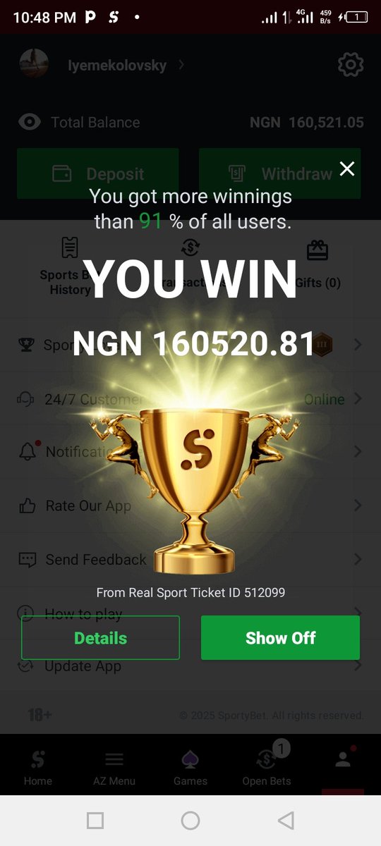 IyemeE3092's tweet photo. Confirm weda na fake... Thank God for my first ever 1k win .. gg for life, if u nobin play u miss https://t.co/d9LdU2dEcW