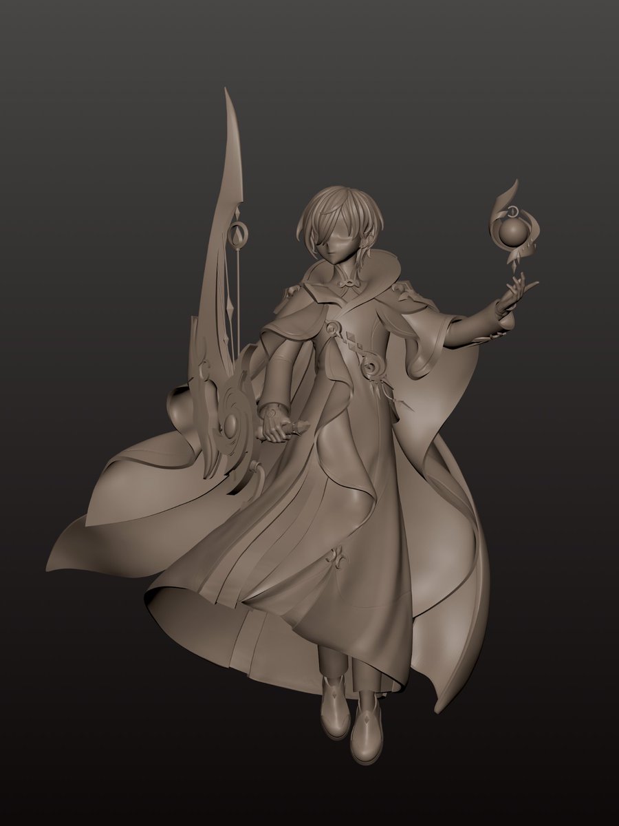 NoPlayElsword's tweet photo. np的模型正在优化重建中～！敬请期待我将给li和np的模型赋予色彩🥺 https://t.co/VpDrnzvyyf