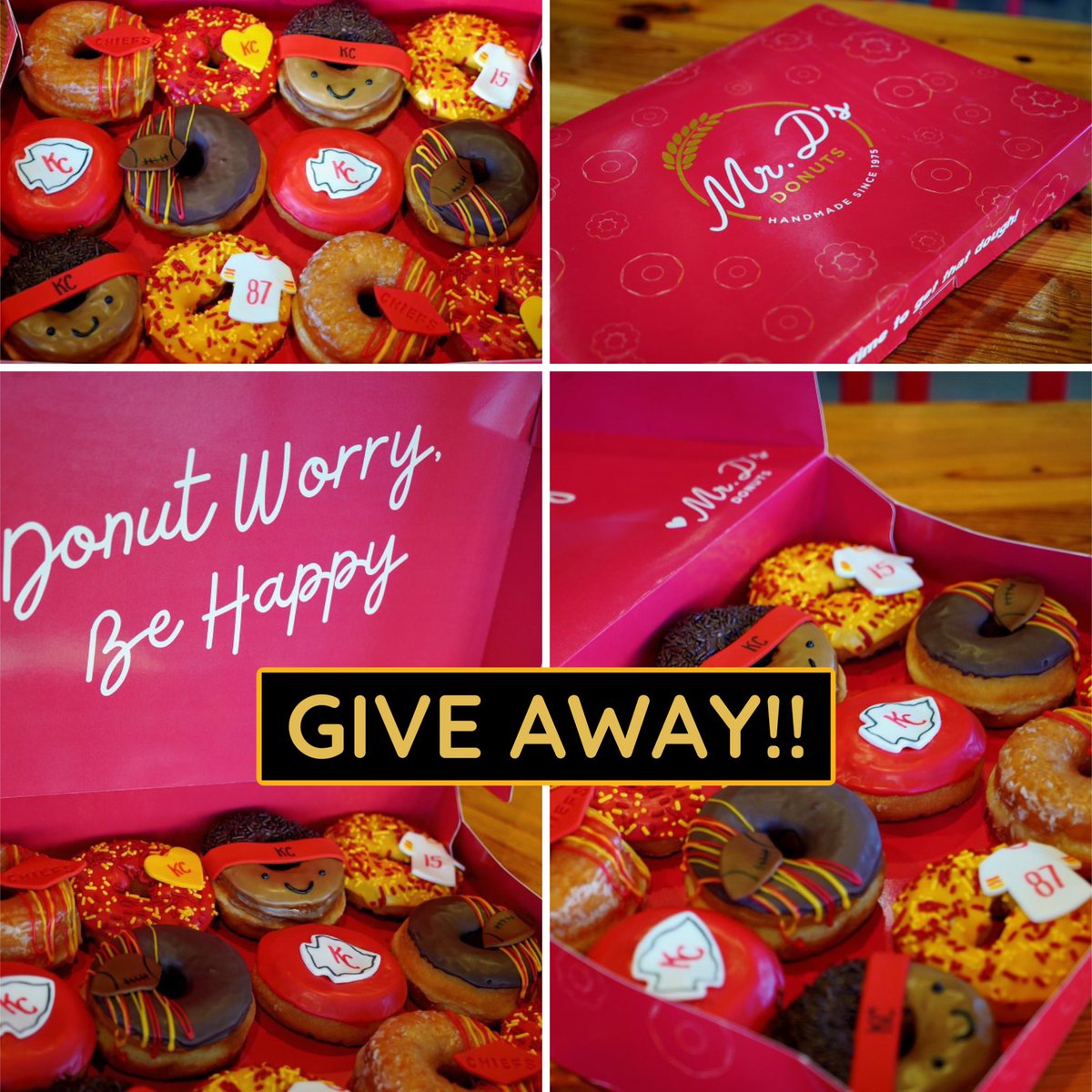I’m teaming up with <a href="/MrDsDonutShop1/">Mr. D’s Donuts</a> again to give away a dozen Chiefs themed donuts to THREE different people! This give away is only available on Instagram!

Link: instagram.com/p/DFih3VSxZBZ/…