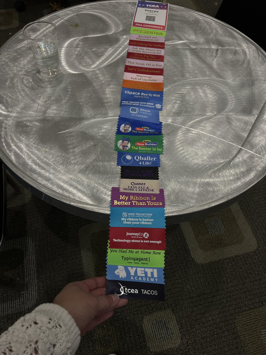 Hey #TCEA25 , I made a new word to describe my updated ribbon game: RIDICULI which is plural for ridiculous.