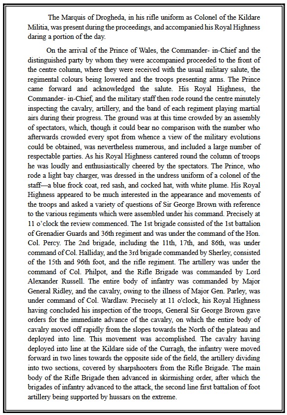 curraghhistory's tweet image. In July 1861, a grand military review of over 10,000 troops took place on the Curragh plains. The review was held by the Prince of Wales while undergoing military training at the Curragh Camp and attached to the Grenadier Guards.
curragh.info/archives/Royal…