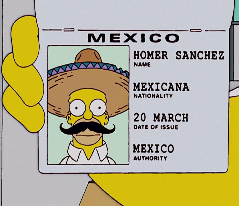 SoySimpsonito's tweet photo. Debido al veto a productos norteamericanos que está siendo impulsado en Twitter por los aranceles, nos vemos en la necesidad de dejar de hacer memes de Los Simpson, y en su lugar, hacer solo memes de Homero Sánchez. https://t.co/LFcHh1YXAs