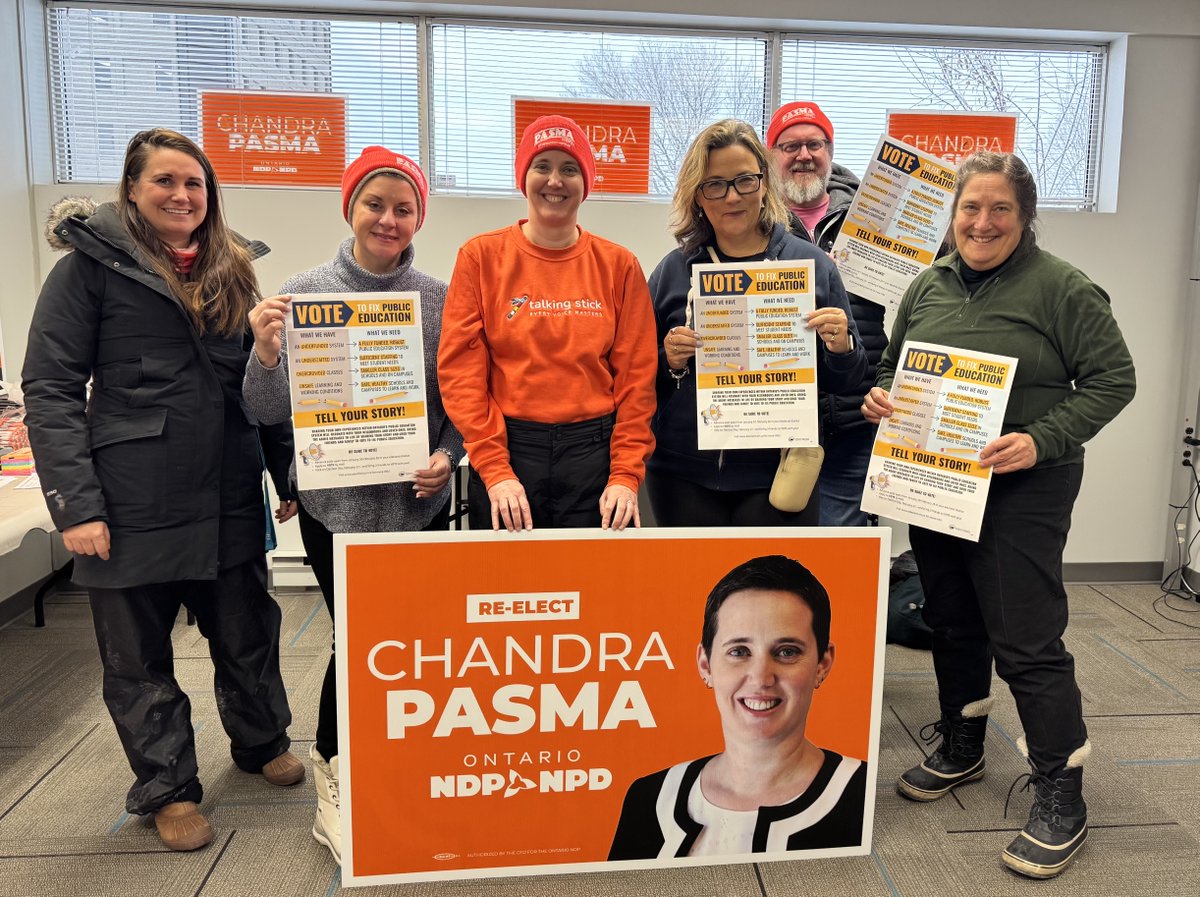 OSSTF Members: We know ONDP MPP <a href="/chandrapasma/">Chandra Pasma</a> defends public education everyday as the Official Opposition Education Critic.

We need more MPPs &amp; leaders like Chandra at Queen’s Park who put students before private interests.