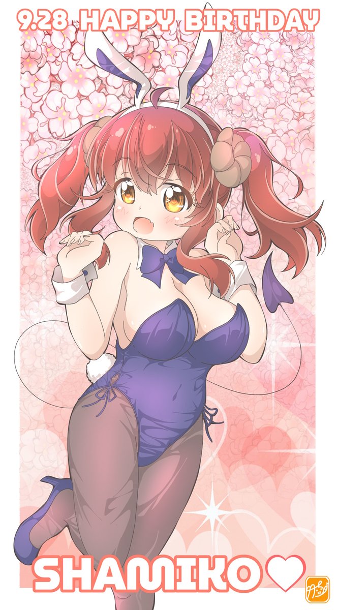 吉田優子 「ツインテールシャミ子ちゃんがんばりまぞく～(`・ω・')モリモリ~#まちカドまぞ」|竹ちょ@ワクチン4回接種済みのイラスト