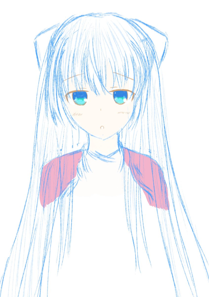 最近何も上げてなさすぎるので月曜の憂鬱顔な落書きあげときます。シゴトイヤダ～