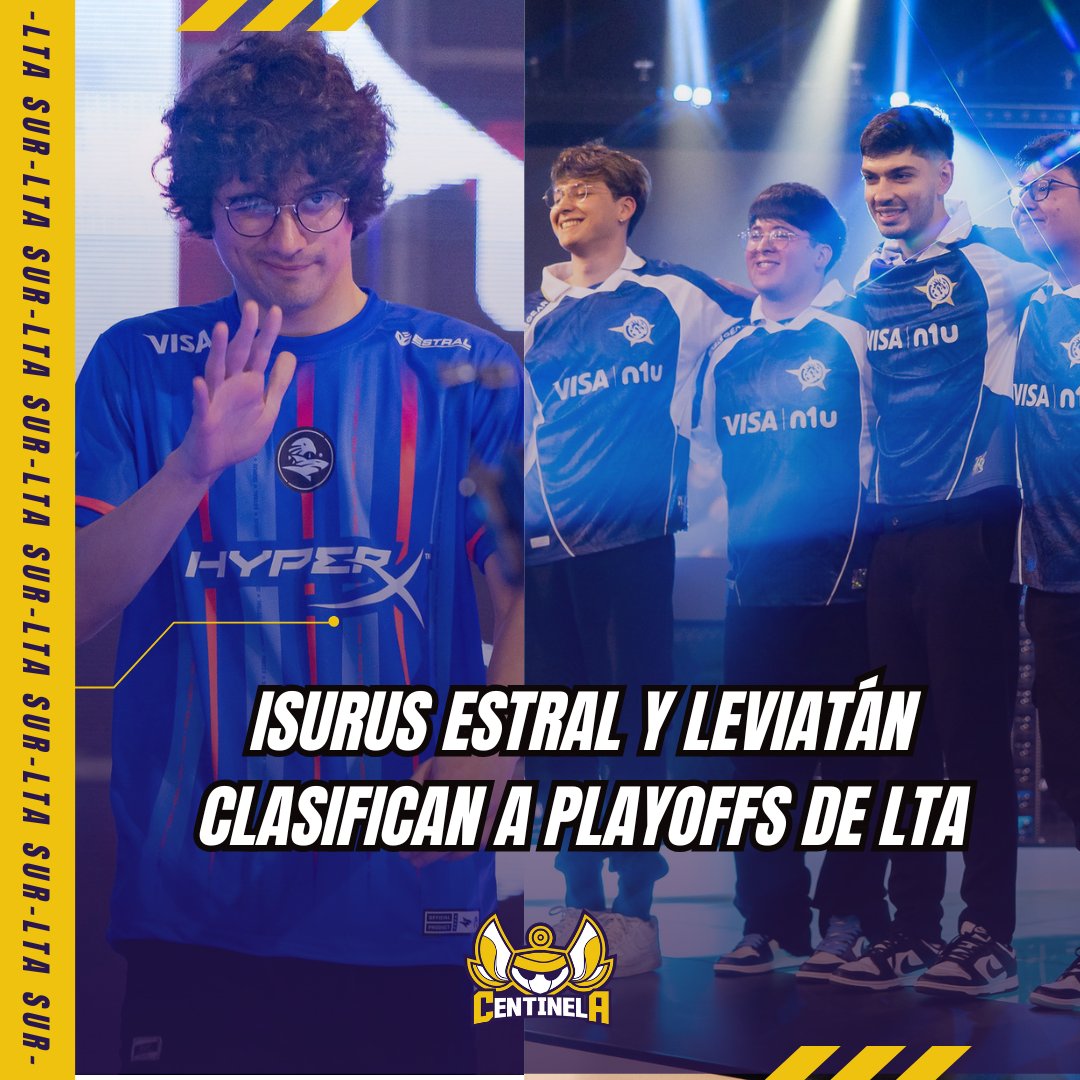 #ULTIMAHORA LA LLA MANDA SUS SALUDOS 👋

Tanto <a href="/IsurusEstral/">Por si vuelve Isurus Estral</a> y <a href="/LeviatanGG/">LEVIATAN</a> han confirmado su participación en los playoffs del Split 1 de la #LTA , gracias a sus victorias de este domingo.

Ambos equipos podrán medirse contra el Top 4 de la LTA Norte el próximo 15 de febrero.