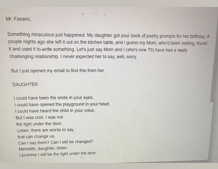 I'm a wreck over this.