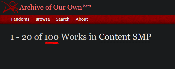 I noticed today that we hit 99 Ao3 fics so I quickly wrote a 100th one to celebrate >:D

I wanna thank every single person who has ever made fanart, fan edits, and fanfics about CSMP, I appreciate yall so much 🩷🩷🩷