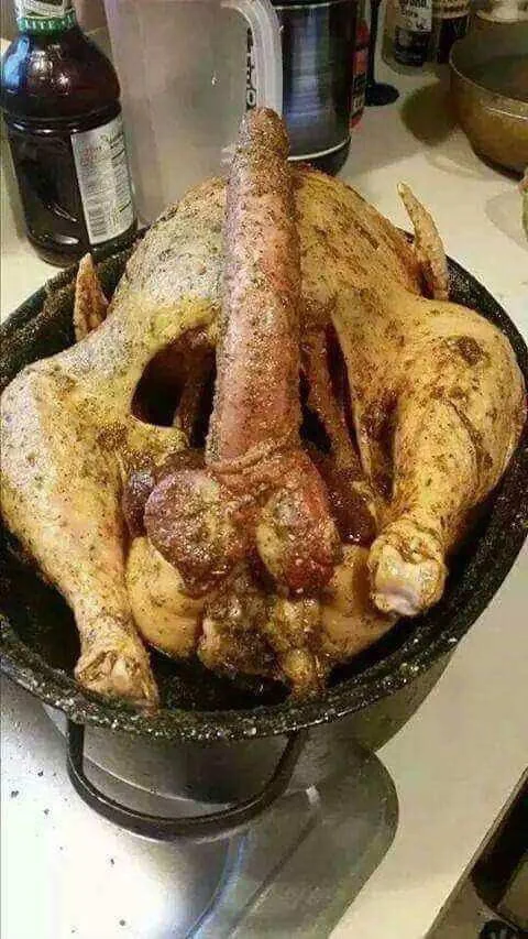 FredSingeCurieu's tweet photo. Je suis allé manger chez mamie ce week-end et elle nous avait préparé un beau poulet fermier 😋 On s'est ré-ga-lé https://t.co/vHwWCkoO1N