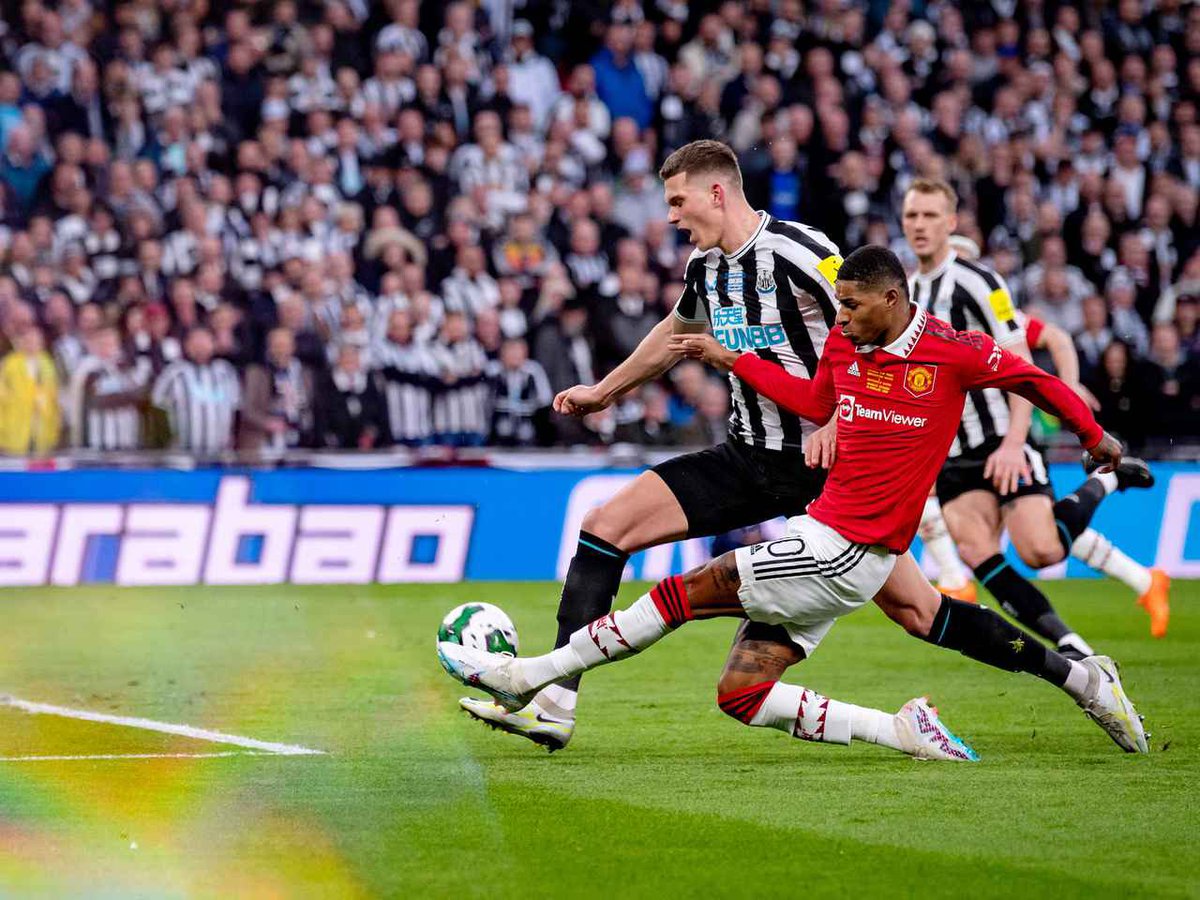 StatmanDave's tweet photo. Heading into the 2022/2023 season, Manchester United were suffering their longest trophy drought in 40 years.

Marcus Rashford scored or assisted in every single game of the League Cup to help the club end that run. 

Thank you for everything, @MarcusRashford. ❤️ https://t.co/PLS2wmilSx