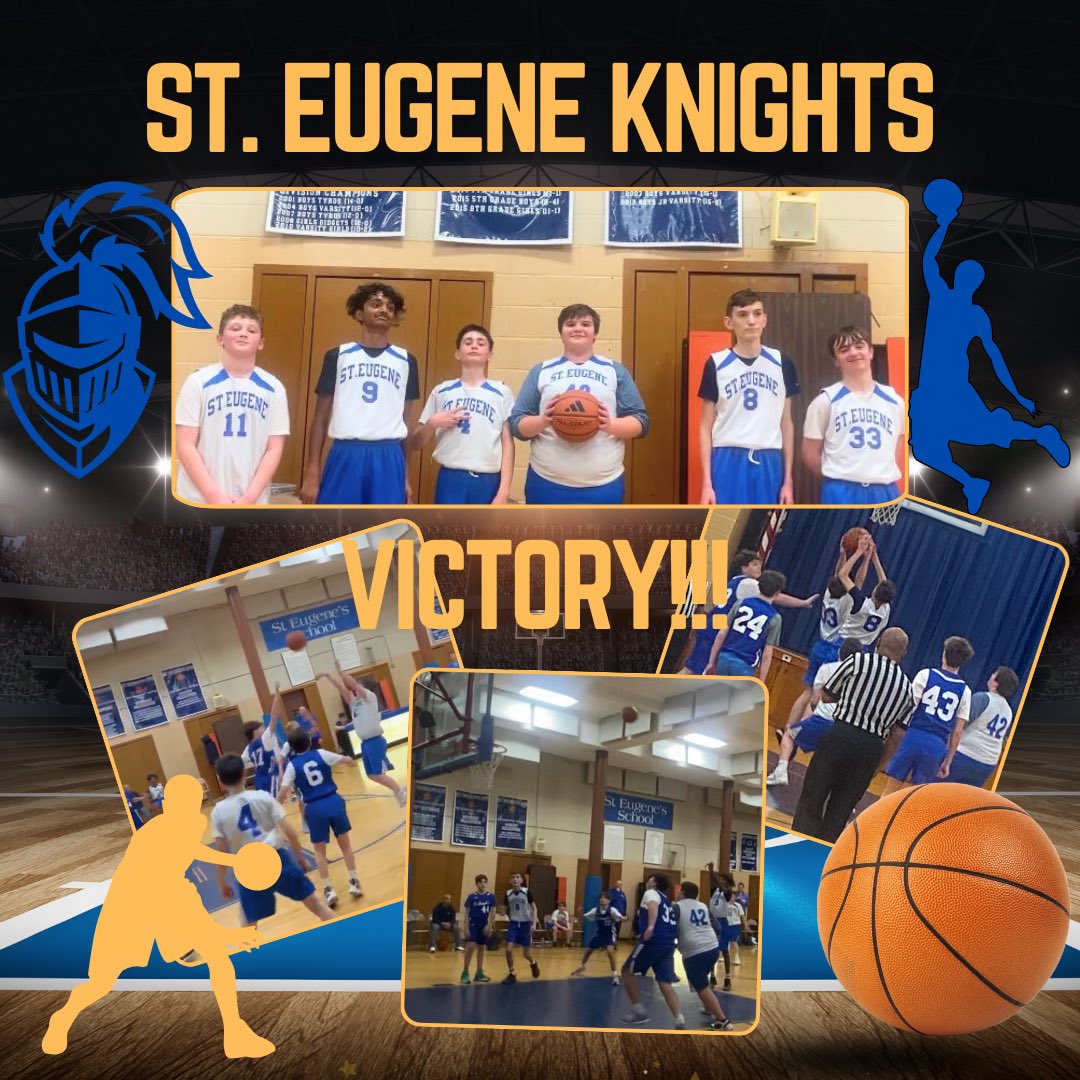 St. Eugene School (@sesyonkers) on Twitter photo 🏀 Final Game Victory! 🏀
Congratulations to the Saint Eugene 8th Grade Boys on an incredible season! The Knights closed it out with a hard-fought win over Saint Joseph School in their final game! <a href="/DrNoelleBeale/">Noelle Beale, PhD</a> <a href="/CWCatholicSchls/">CW Catholic Schools</a> <a href="/ArchNY_Supt/">Sr. Mary Grace Walsh, ASCJ, Ph.D.</a> <a href="/ArchNY_Schools/">NY Catholic Schools</a> 🏀 Final Game Victory! 🏀
Congratulations to the Saint Eugene 8th Grade Boys on an incredible season! The Knights closed it out with a hard-fought win over Saint Joseph School in their final game! <a href="/DrNoelleBeale/">Noelle Beale, PhD</a> <a href="/CWCatholicSchls/">CW Catholic Schools</a> <a href="/ArchNY_Supt/">Sr. Mary Grace Walsh, ASCJ, Ph.D.</a> <a href="/ArchNY_Schools/">NY Catholic Schools</a>