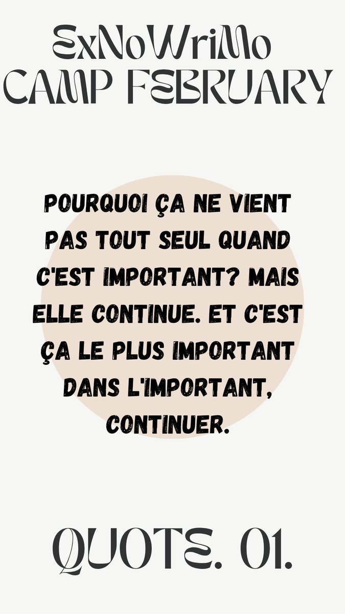 CAMP EXNO - FEBRUARY - 001.

Citation du jour: