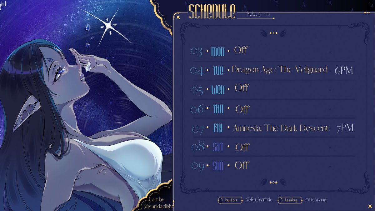 RuiEventide's tweet image. schedule owo?