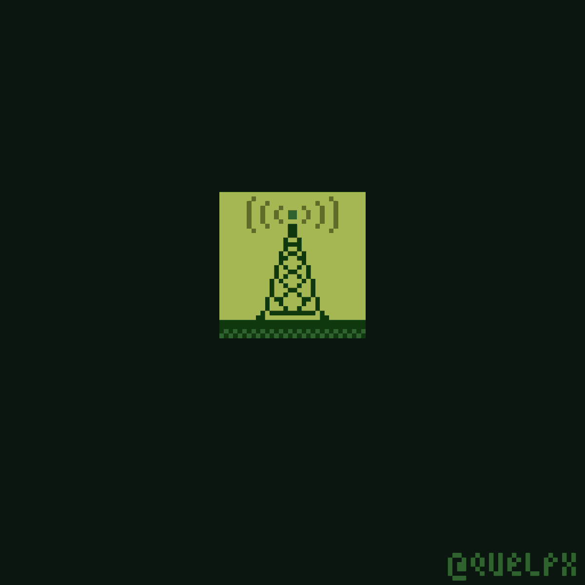 QuelPX's tweet photo. Radio Tower
[32 × 32 px, 4 colours]

#pixelart #aseprite
@WithAseprite https://t.co/D9UN0J1BKd