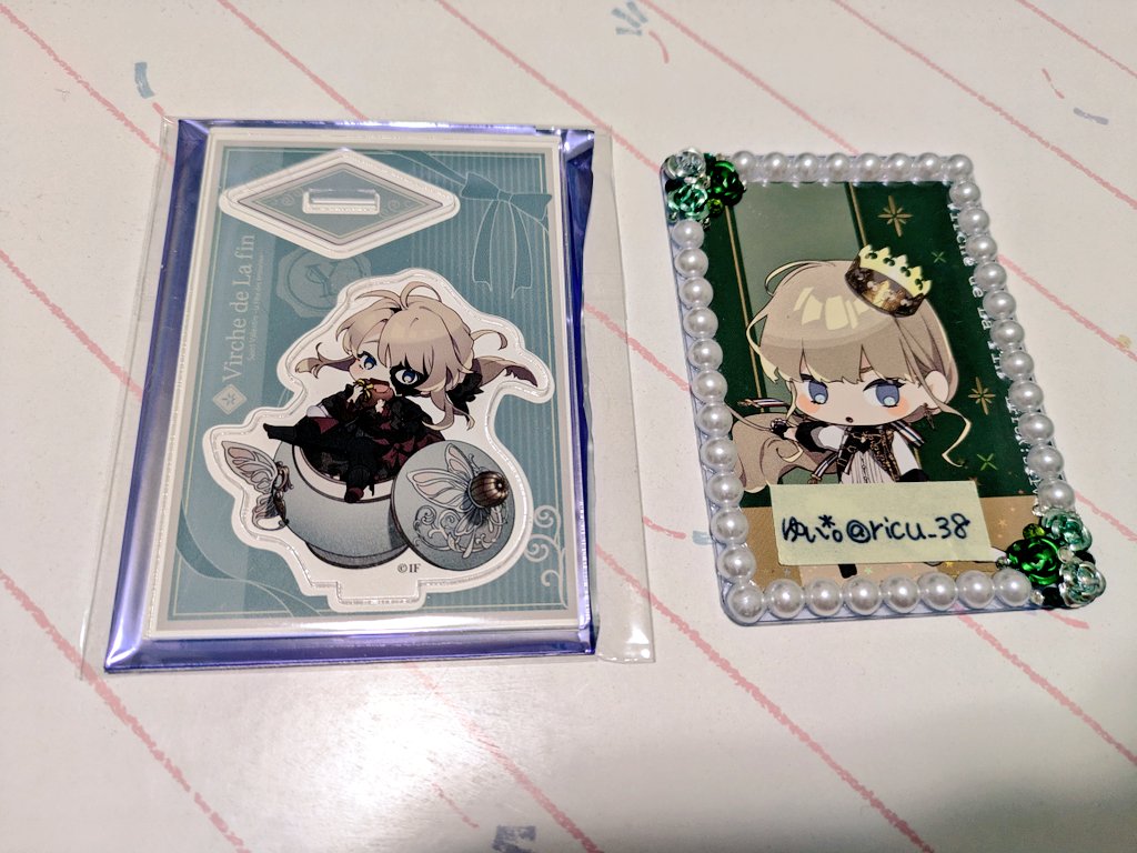 ricu_38's tweet image. 【交換】終ヴィル/VD/SDアクスタ

譲：イヴ
求：リュカ

2/9池袋.22オトファン物販→池袋手渡し優先ですが、郵送も可能です。
よろしくお願いいたします✧