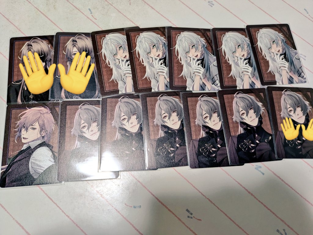 ricu_38's tweet image. 【交換】終ヴィル/VD/パルカ

譲：マティス⑤、シアン、アンクゥ⑤
求：リュカ、アドルフ(友人分)
リュカは買取もしています。

2/9池袋.22オトファン物販→池袋手渡し優先ですが、郵送も可能です。
よろしくお願いいたします✧