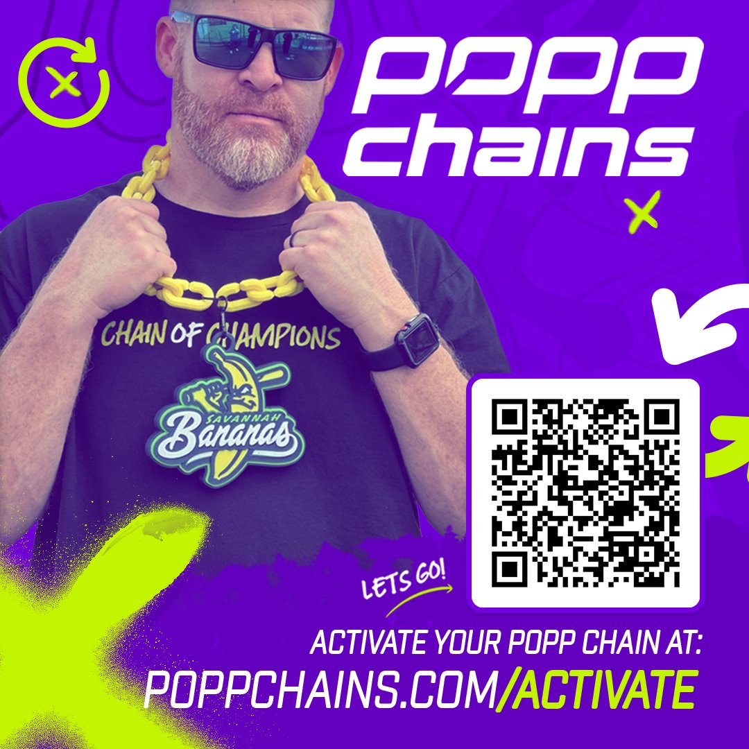 PoppChains's tweet photo. Attention all Popp Chain owners! Don't forget to activate your chain at https://t.co/zoLx6Vcf8l
The Popp Chains mobile app is available at Apple App Store and Google Play Store! ๐ฑโ๏ธ ๐ฅ
#PoppChains #ChainOfChampions #StayPoppin #BananaBall https://t.co/ailNcRVn5P
