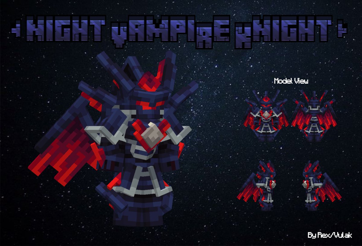 VulakRex's tweet photo. 🦇 Night Vampire 🦇 

Hasta ahora de las que más cubos tiene (125) otro de mis favoritos 

#blockbench #minecraft #minecraftart #minecraftconcept #minecraftmodel #minecraftarmor #pixelart https://t.co/MhAYa9KtOU
