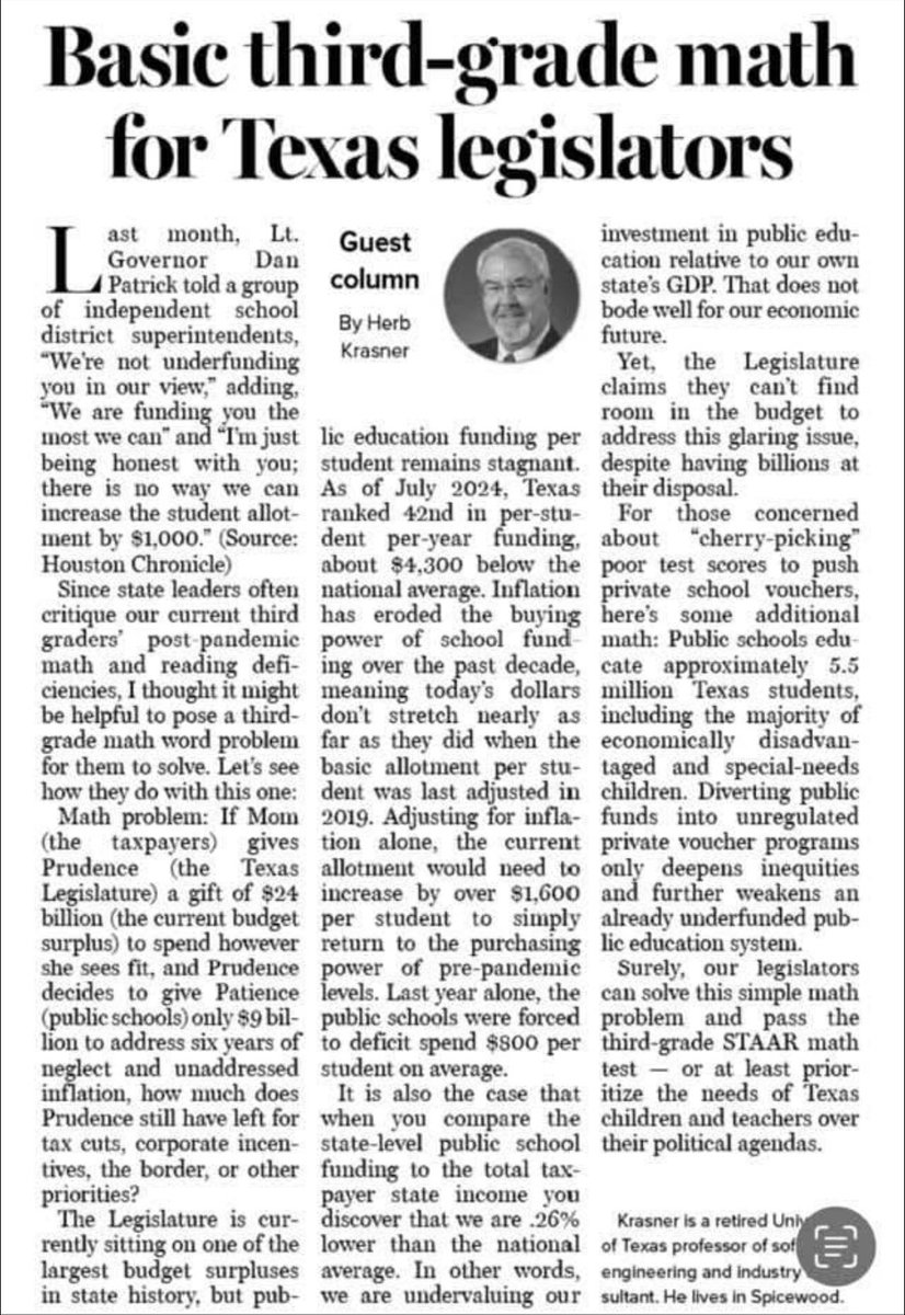 Maybe folks like <a href="/GregAbbott_TX/">Greg Abbott</a> <a href="/DanPatrick/">Dan Patrick</a> <a href="/brianeharrison/">Brian Harrison</a> and <a href="/BriscoeCain/">Briscoe Cain</a> should take 10 minutes and read this article! Remember men, it’s basic 3rd grade math!