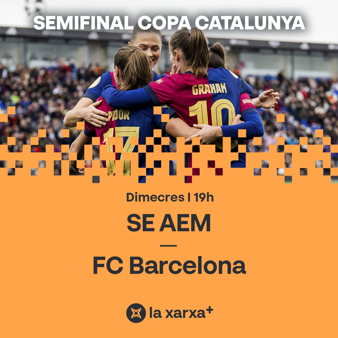 esportsenxarxa's tweet photo. 🔴 Torn per al futbol⚽ ara a @laxarxames!

⚽️ Amb el @SEAEM_1925 🆚 @FCBFemeni
🏆 Semifinal de la #CopaCat femenina
🤝 Amb @LleidaTV

📺💻📱📡 A @laxarxames, app i web ⏩ https://t.co/5i3gTLJmaH

#futfem https://t.co/o5Z7T5ay9E
