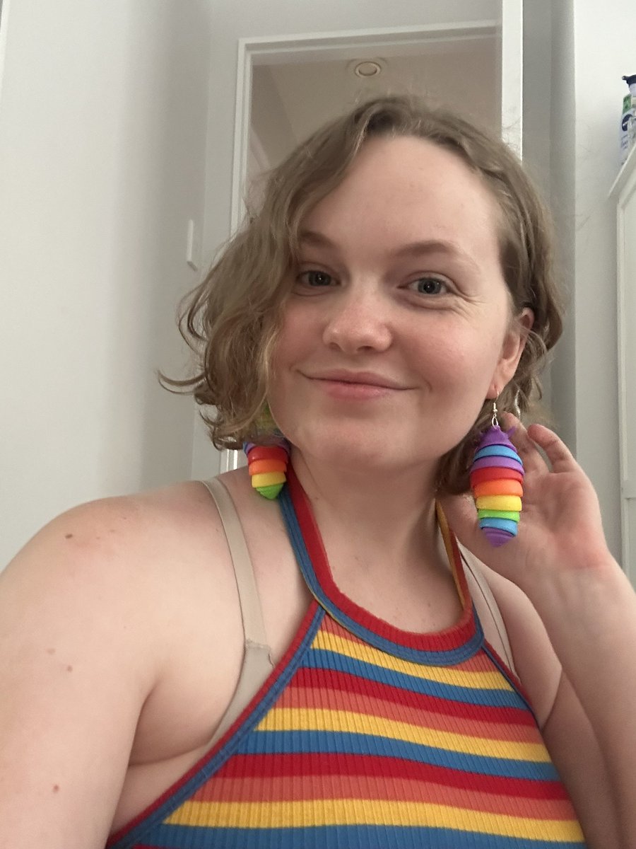 Sensory slug earrings!!!! AHHHHH ❤️🧡💛💚💙💜💖