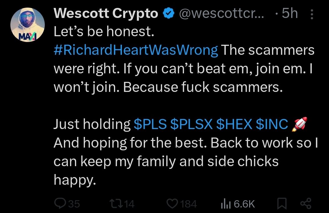 _FreddieQuotes_'s tweet image. The COPE is sooooooo strong in @wescottcrypto... for YEARS, he's demonized visionary influencers and anyone who was ahead of the curve calling for expanding into meme culture to attract the masses.  He called you names,  he attacked your families he was a "Real MAXI" lying to the