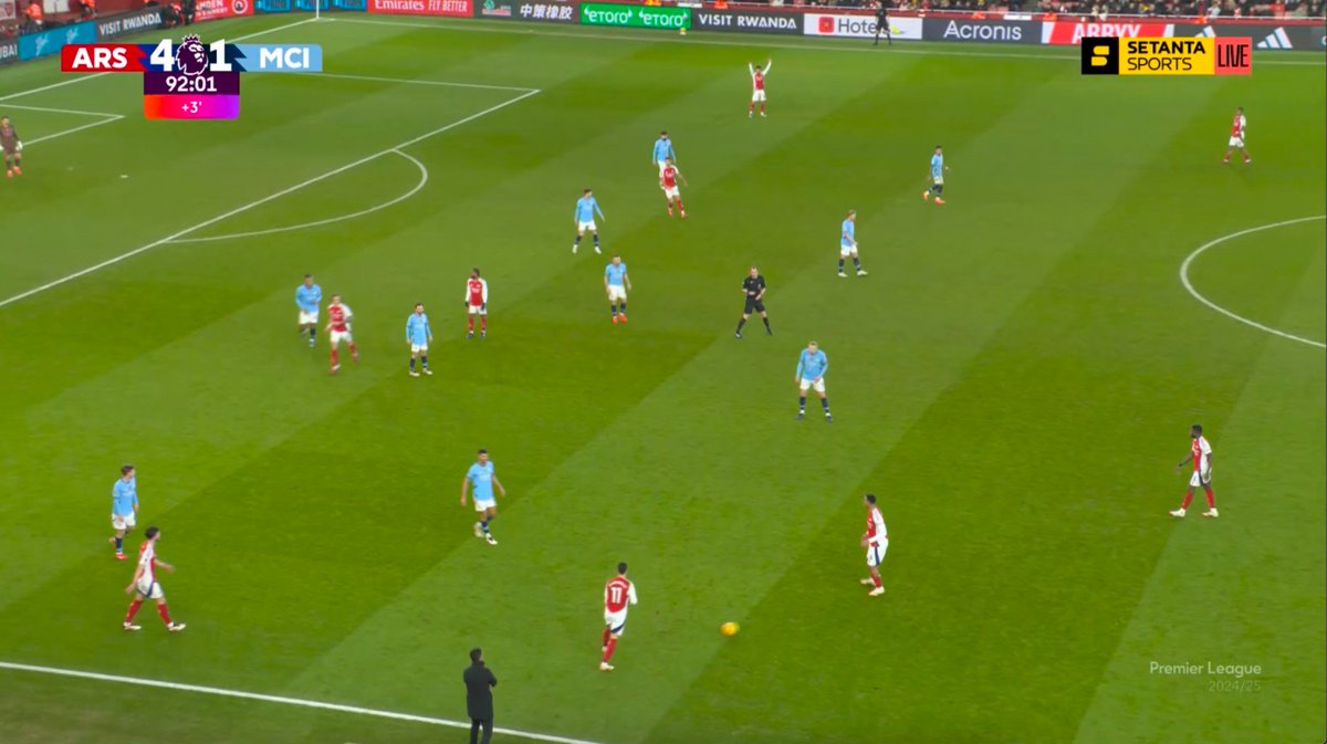 Just watched Arsenal vs City back... Arsenal were amazing. Piece out on the Overlap tomorrow on it - City didn't have a shot after Haaland's goal. Complete suffocation, the wide overloads and the pulling of City's shape was beautiful. They're so fluid in possession now. So well