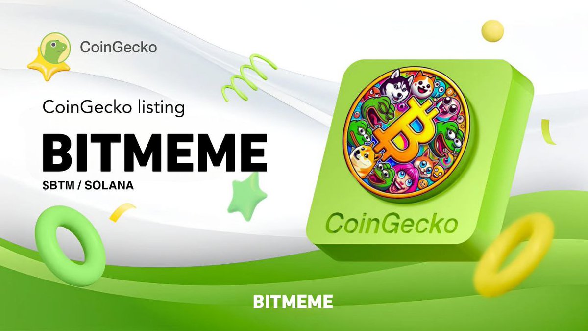 BitMeme_BTM_'s tweet image. 🚀 Official: Bitmeme (BTM) is Now Listed on @coingecko ! 🎭🔥

💎 We are proud to announce that Bitmeme is now officially listed on CoinGecko, one of the top cryptocurrency tracking platforms! 📈🎉

🔗 Check out BTM now: coingecko.com/en/coins/bitme…

🎯 And this is just the beginning!…