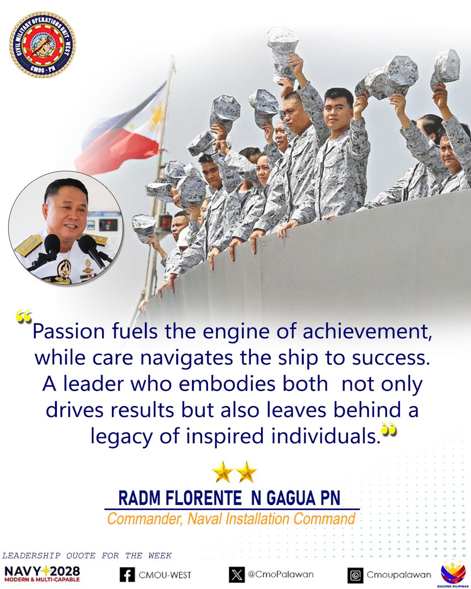 READ |𝐓𝐡𝐞 <a href="/Philippine_Navy/">Philippine Navy</a> '𝐬 𝐋𝐞𝐚𝐝𝐞𝐫𝐬𝐡𝐢𝐩 𝐐𝐮𝐨𝐭𝐞 𝐟𝐨𝐫 𝐭𝐡𝐞 𝐖𝐞𝐞𝐤.

𝘗𝘕 <a href="/126/">1</a>: 𝘛𝘰𝘸𝘢𝘳𝘥𝘴 𝘢 𝘔𝘰𝘥𝘦𝘳𝘯 𝘕𝘢𝘷𝘢𝘭 𝘍𝘰𝘳𝘤𝘦 𝘊𝘢𝘱𝘢𝘣𝘭𝘦 𝘰𝘧 𝘚𝘦𝘤𝘶𝘳𝘪𝘯𝘨 𝘵𝘩𝘦 𝘚𝘵𝘢𝘵𝘦 𝘢𝘯𝘥 𝘊𝘰𝘯𝘵𝘳𝘪𝘣𝘶𝘵𝘪𝘯𝘨 𝘵𝘰 𝘙𝘦𝘨𝘪𝘰𝘯𝘢𝘭 𝘗𝘦𝘢𝘤𝘦