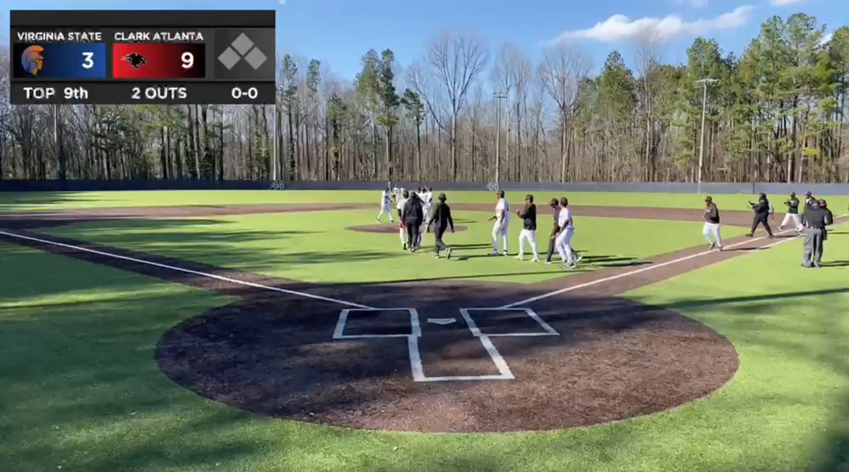 divIIbaseball's tweet photo. The Trennis Grant era begins 3-0 for @ClarkAtlantaBB after a home sweep of Virginia St.
Congrats to Coach Grant on his first few wins!
Sean Stewart went 4/7 on the weekend.
Braelin Mitchell homered today.
Both Asa Waites and Dylan Scott each went 7 IP, 0 ER, 7+ K.
It took them 16 games to get to 3 wins a year ago, now the Panthers are there after 3 games.
#D2Baseball