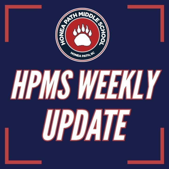 HPMS_Cubs's tweet photo. Good afternoon,

I hope you all had a great weekend! Please click or copy/paste the link for this week's Update:

https://t.co/W5vv77OOvb

Thank you,

John Michael Hall, Principal of Honea Path Middle School https://t.co/a95Iulc5Tx