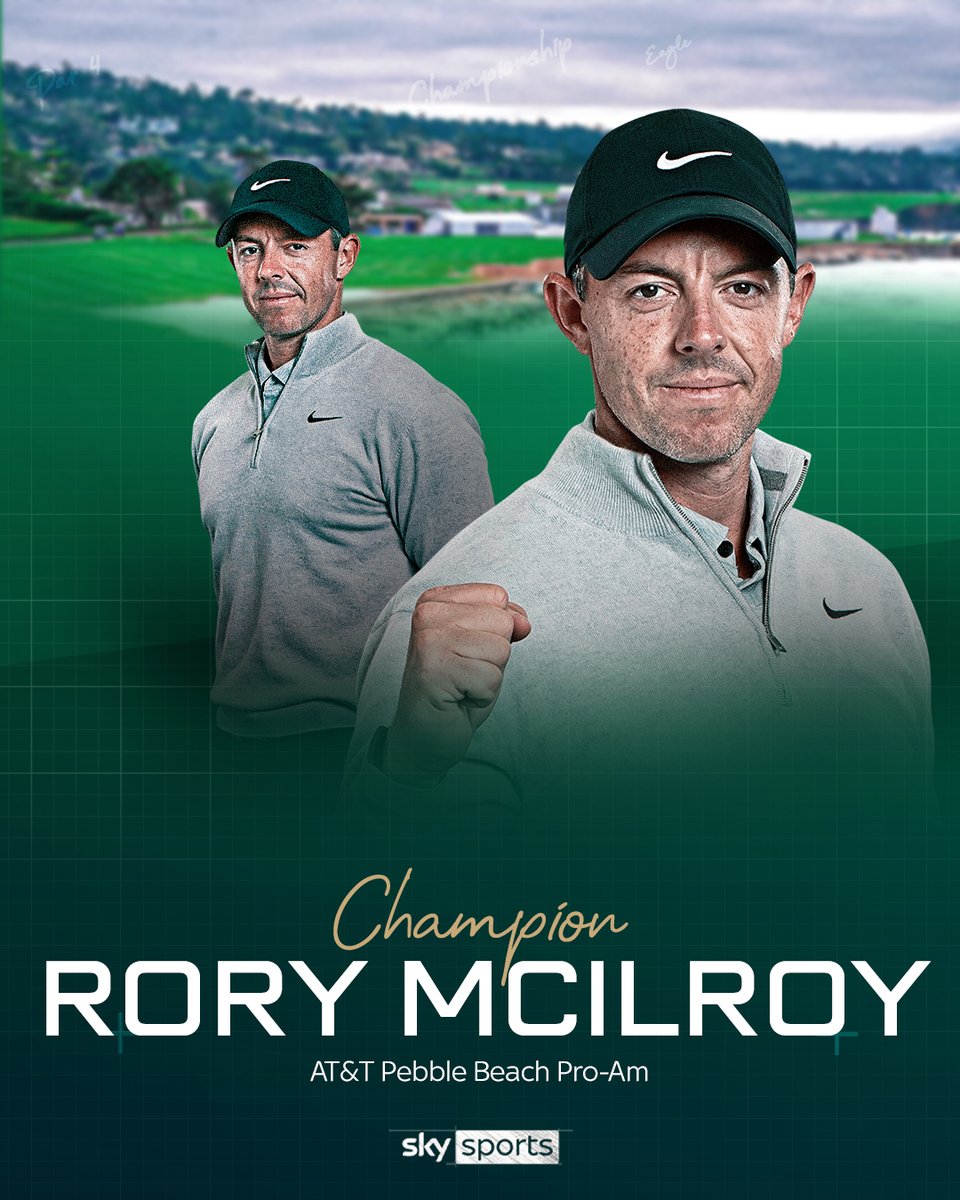 BREAKING: Rory McIlroy wins the AT&amp;T Pebble Beach Pro-Am! 🏆